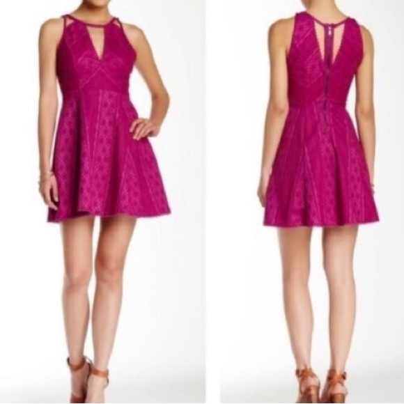 Free People Miss Connections Sleeveless Skater Dress Sz 4 - Picture 3 of 8